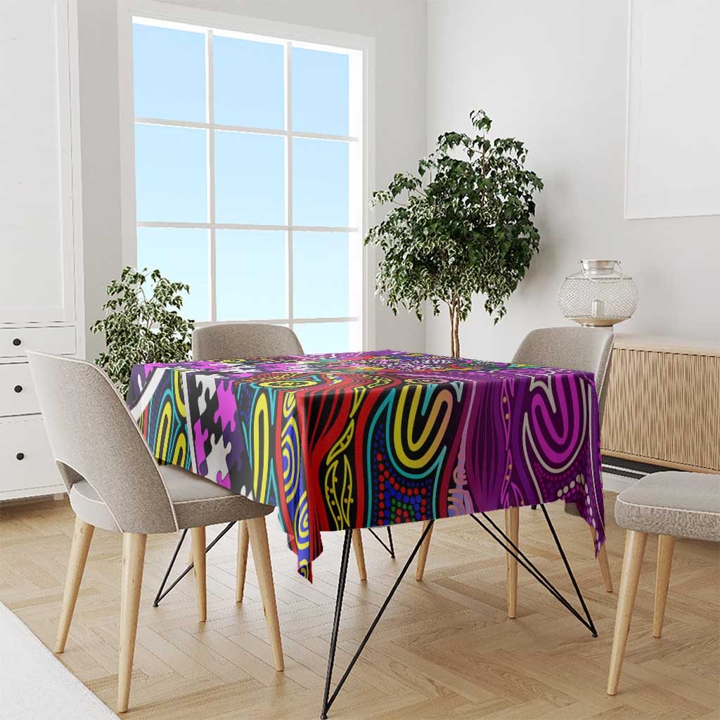 Autism Awareness Australia Fremantle Freo Tablecloth Aboriginal Indigenous Art