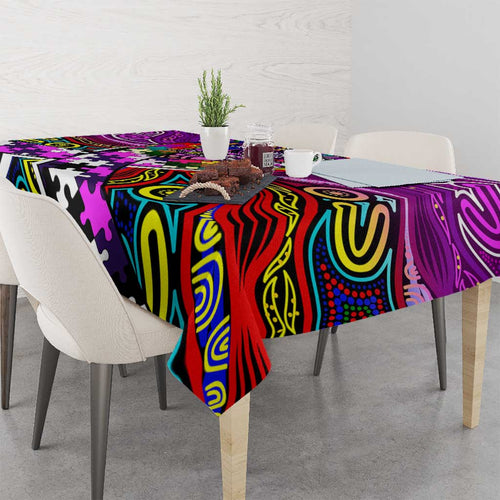 Autism Awareness Australia Fremantle Freo Tablecloth Aboriginal Indigenous Art