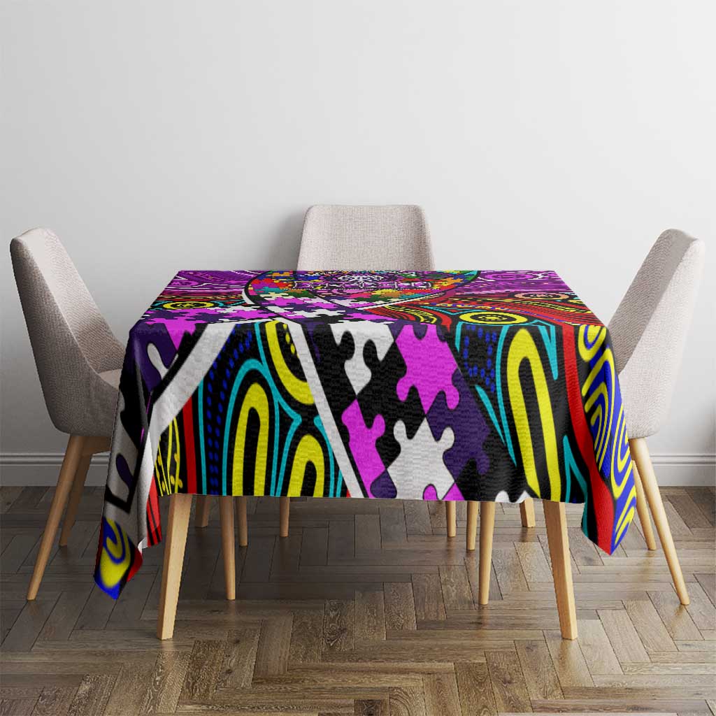 Autism Awareness Australia Fremantle Freo Tablecloth Aboriginal Indigenous Art