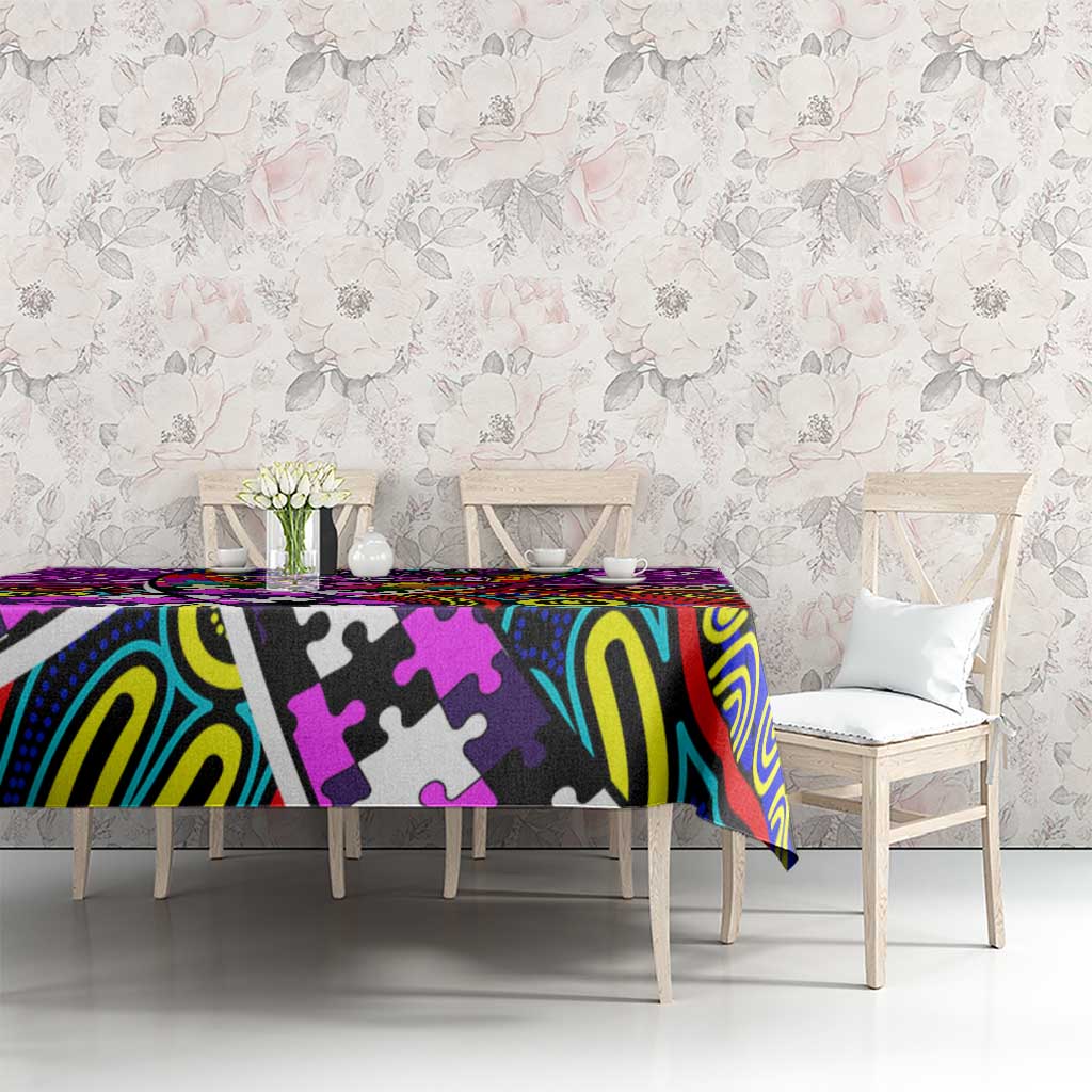 Autism Awareness Australia Fremantle Freo Tablecloth Aboriginal Indigenous Art