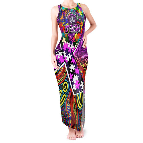 Autism Awareness Australia Fremantle Freo Tank Maxi Dress Aboriginal Indigenous Art