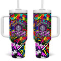Autism Awareness Australia Fremantle Freo Tumbler With Handle Aboriginal Indigenous Art