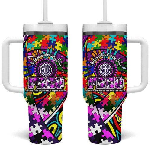 Autism Awareness Australia Fremantle Freo Tumbler With Handle Aboriginal Indigenous Art