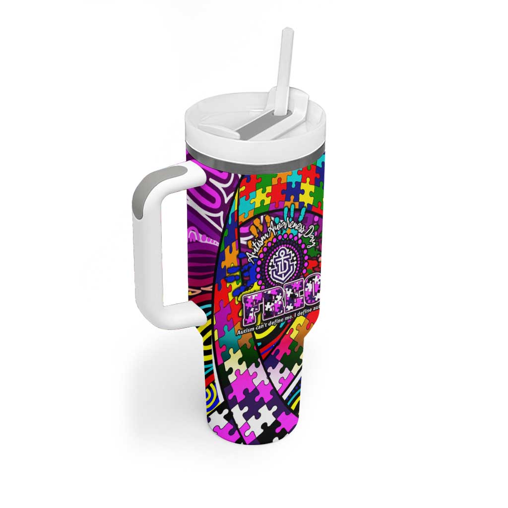Autism Awareness Australia Fremantle Freo Tumbler With Handle Aboriginal Indigenous Art