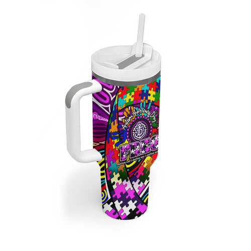 Autism Awareness Australia Fremantle Freo Tumbler With Handle Aboriginal Indigenous Art