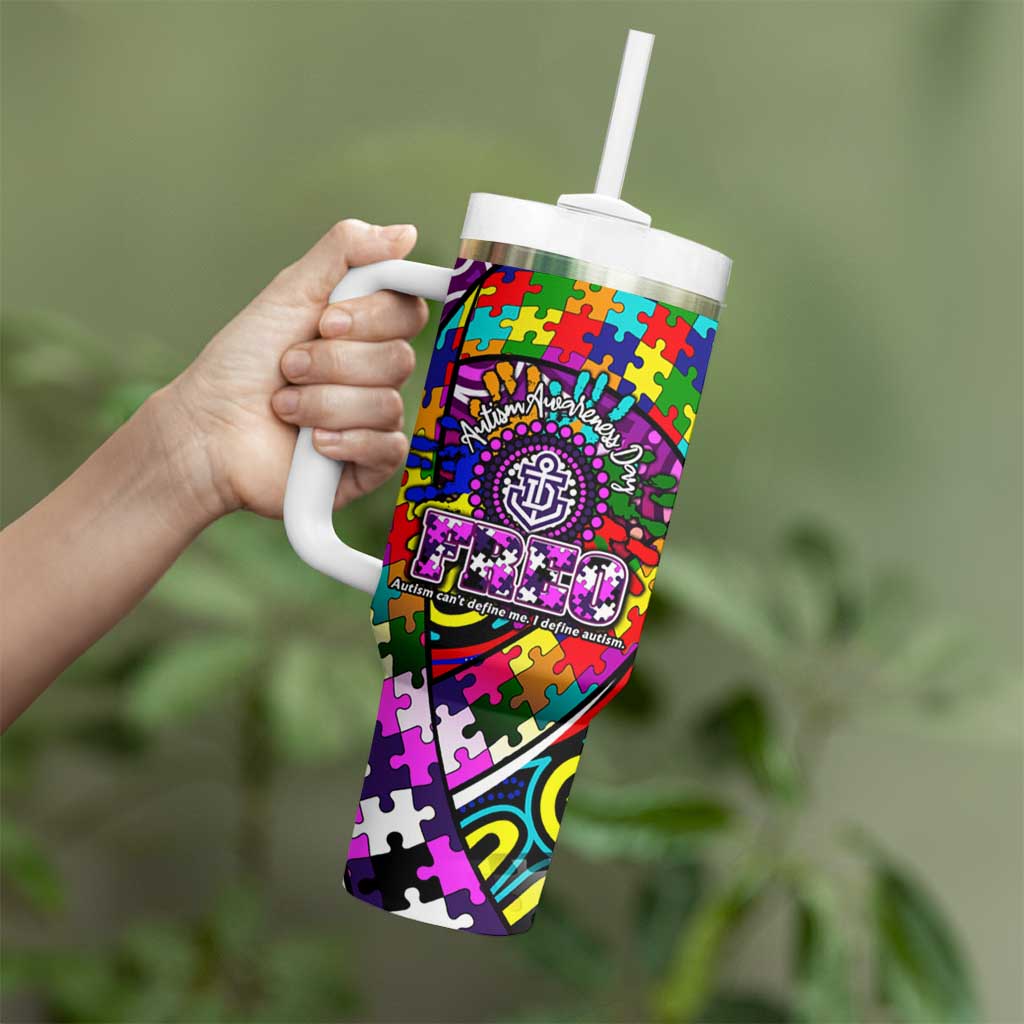 Autism Awareness Australia Fremantle Freo Tumbler With Handle Aboriginal Indigenous Art