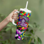 Autism Awareness Australia Fremantle Freo Tumbler With Handle Aboriginal Indigenous Art