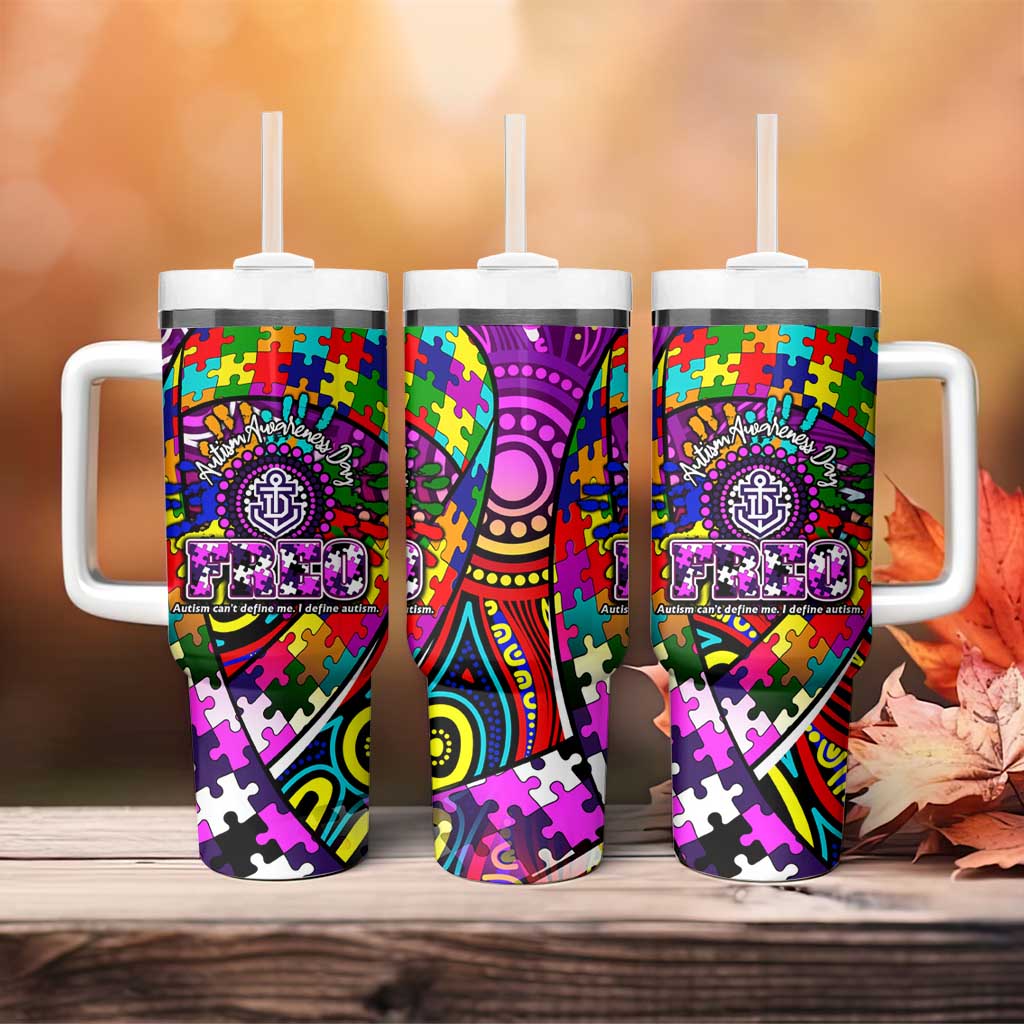 Autism Awareness Australia Fremantle Freo Tumbler With Handle Aboriginal Indigenous Art