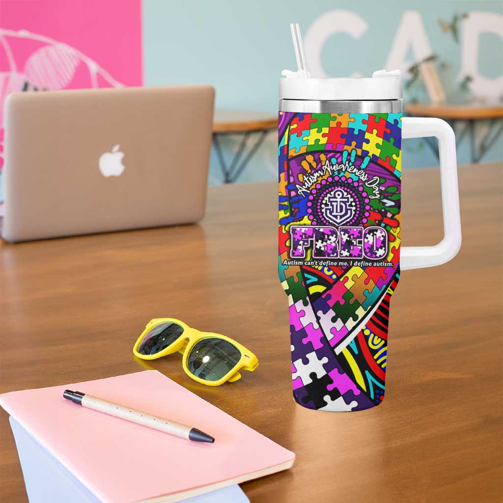 Autism Awareness Australia Fremantle Freo Tumbler With Handle Aboriginal Indigenous Art