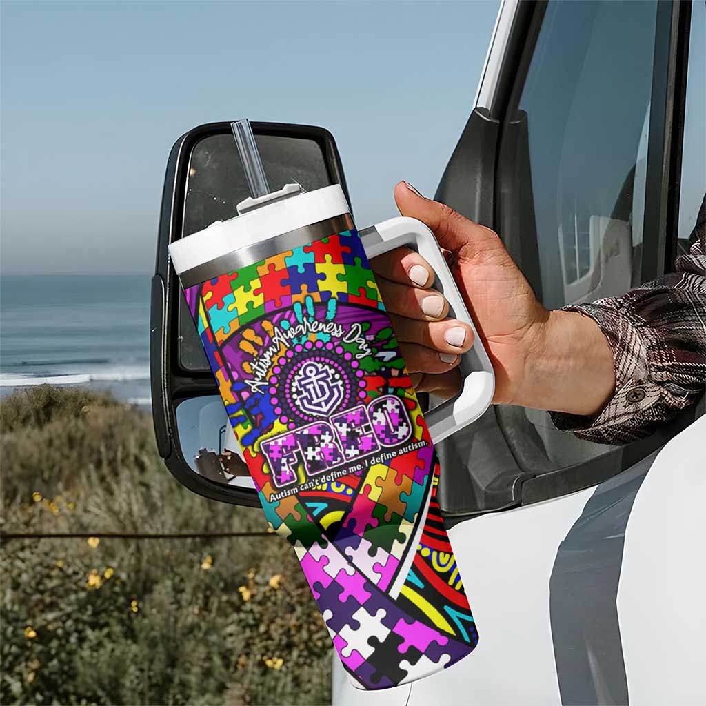 Autism Awareness Australia Fremantle Freo Tumbler With Handle Aboriginal Indigenous Art