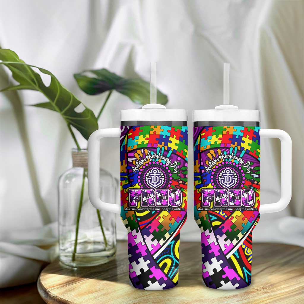 Autism Awareness Australia Fremantle Freo Tumbler With Handle Aboriginal Indigenous Art