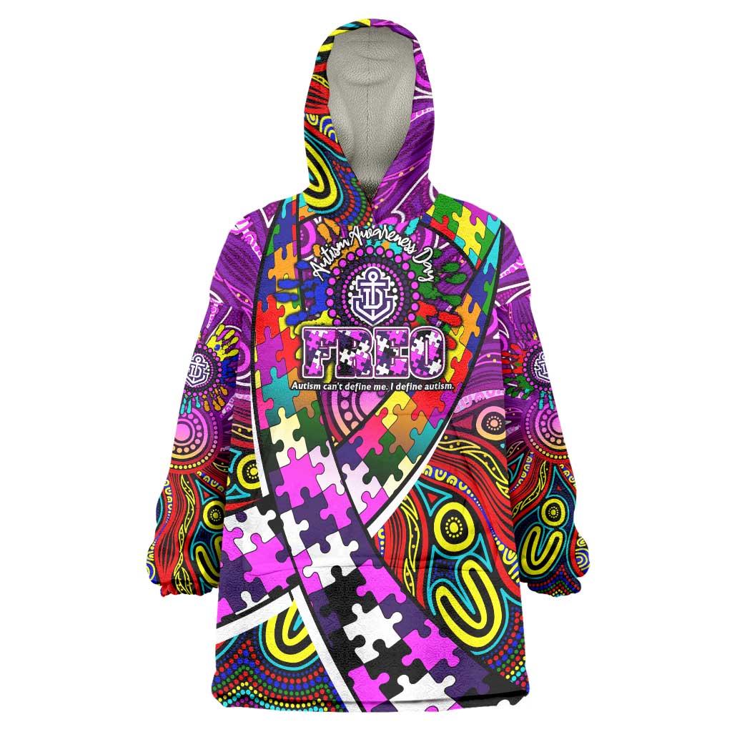Autism Awareness Australia Fremantle Freo Wearable Blanket Hoodie Aboriginal Indigenous Art