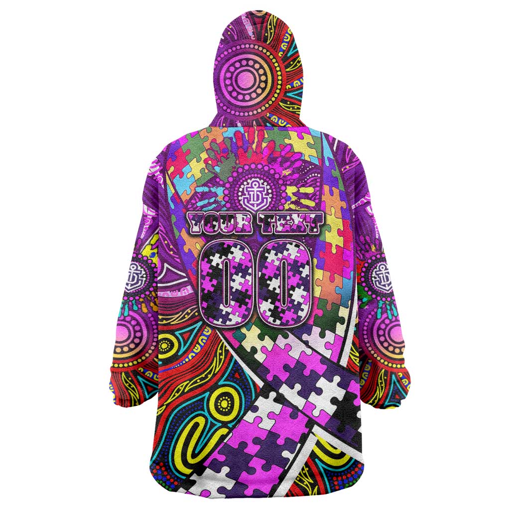 Autism Awareness Australia Fremantle Freo Wearable Blanket Hoodie Aboriginal Indigenous Art
