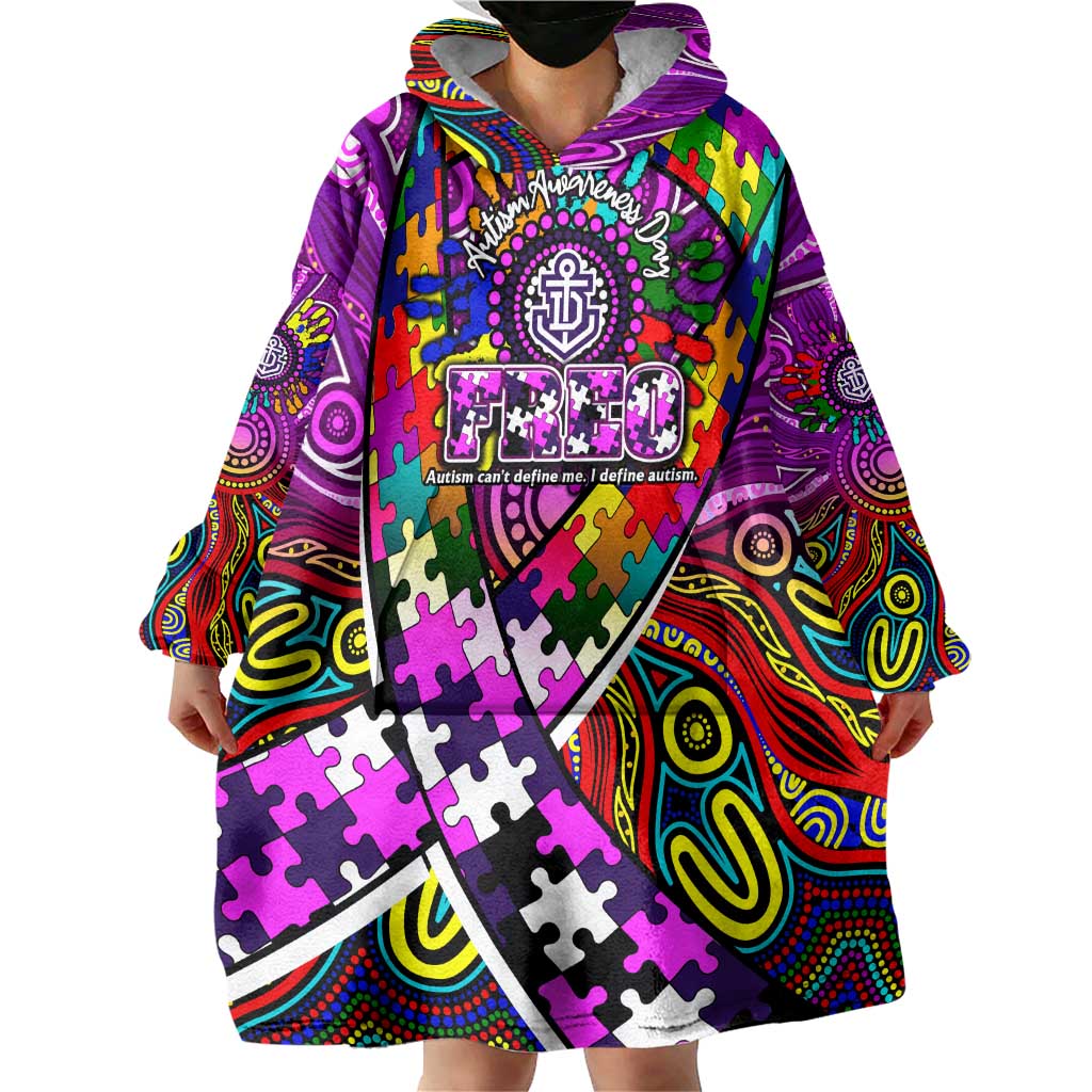 Autism Awareness Australia Fremantle Freo Wearable Blanket Hoodie Aboriginal Indigenous Art