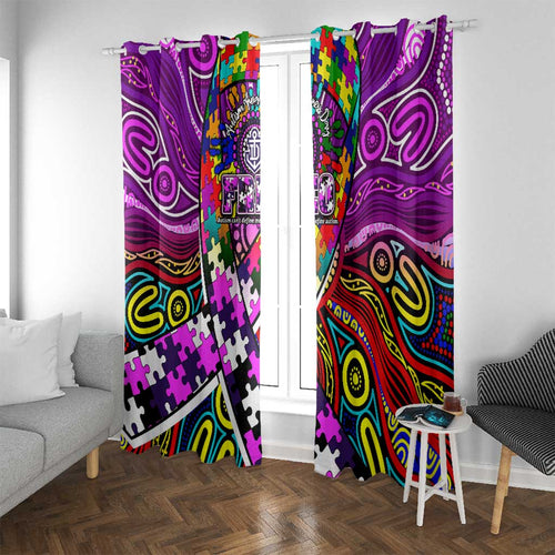 Autism Awareness Australia Fremantle Freo Window Curtain Aboriginal Indigenous Art