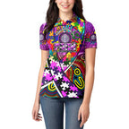 Autism Awareness Australia Fremantle Freo Women Polo Shirt Aboriginal Indigenous Art
