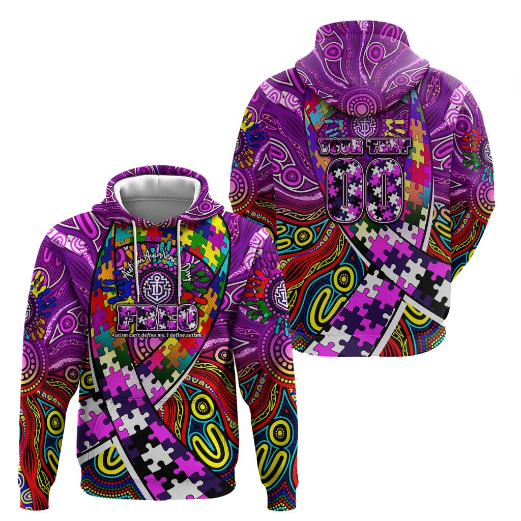 Autism Awareness Australia Fremantle Freo Zip Hoodie Aboriginal Indigenous Art