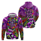 Autism Awareness Australia Fremantle Freo Zip Hoodie Aboriginal Indigenous Art