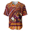 Custom Australia NAIDOC Week 2024 Baseball Jersey Brisbane Broncos Mascot Keep The Fire Burning