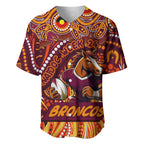 Custom Australia NAIDOC Week 2024 Baseball Jersey Brisbane Broncos Mascot Keep The Fire Burning