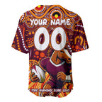 Custom Australia NAIDOC Week 2024 Baseball Jersey Brisbane Broncos Mascot Keep The Fire Burning