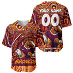 Custom Australia NAIDOC Week 2024 Baseball Jersey Brisbane Broncos Mascot Keep The Fire Burning