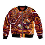 Custom Australia NAIDOC Week 2024 Bomber Jacket Brisbane Broncos Mascot Keep The Fire Burning