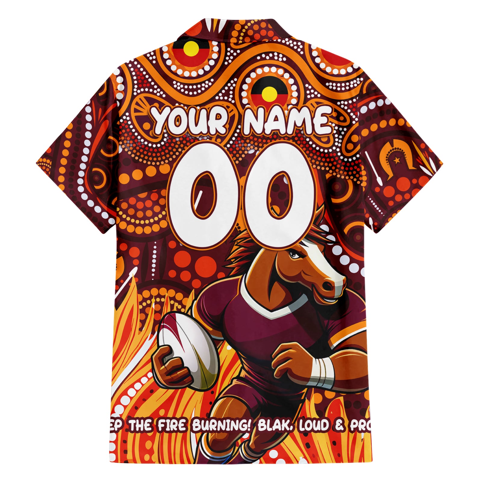 Custom Australia NAIDOC Week 2024 Hawaiian Shirt Brisbane Broncos Mascot Keep The Fire Burning