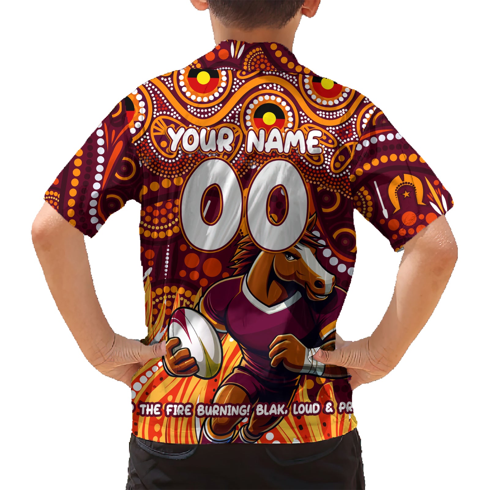 Custom Australia NAIDOC Week 2024 Hawaiian Shirt Brisbane Broncos Mascot Keep The Fire Burning