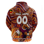 Custom Australia NAIDOC Week 2024 Hoodie Brisbane Broncos Mascot Keep The Fire Burning