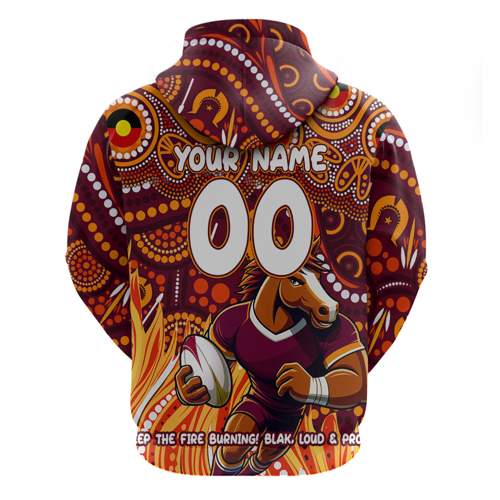 Custom Australia NAIDOC Week 2024 Hoodie Brisbane Broncos Mascot Keep The Fire Burning