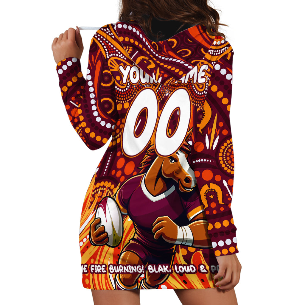 Custom Australia NAIDOC Week 2024 Hoodie Dress Brisbane Broncos Mascot Keep The Fire Burning
