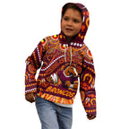Custom Australia NAIDOC Week 2024 Kid Hoodie Brisbane Broncos Mascot Keep The Fire Burning