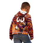 Custom Australia NAIDOC Week 2024 Kid Hoodie Brisbane Broncos Mascot Keep The Fire Burning