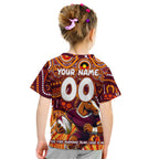 Custom Australia NAIDOC Week 2024 Kid T Shirt Brisbane Broncos Mascot Keep The Fire Burning