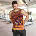 Custom Australia NAIDOC Week 2024 Men Tank Top Brisbane Broncos Mascot Keep The Fire Burning