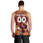 Custom Australia NAIDOC Week 2024 Men Tank Top Brisbane Broncos Mascot Keep The Fire Burning