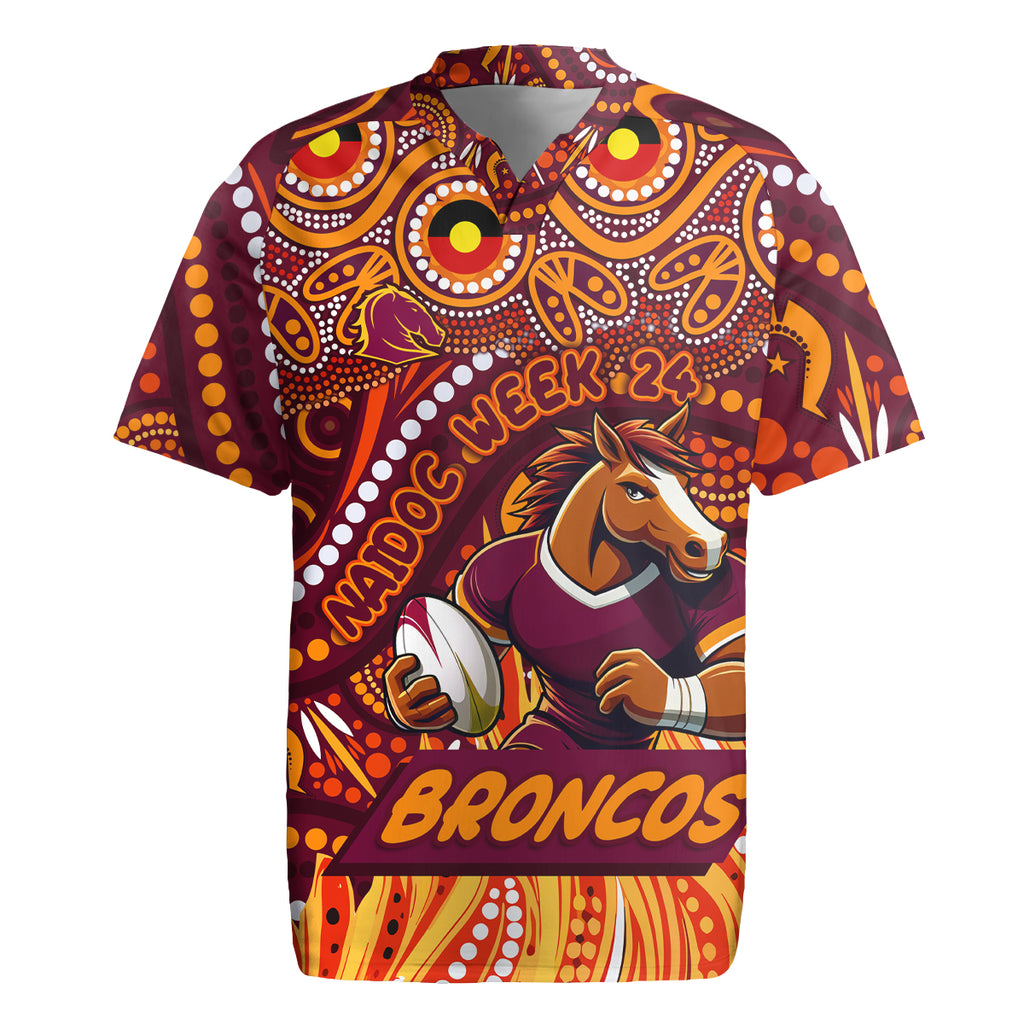 Custom Australia NAIDOC Week 2024 Rugby Jersey Brisbane Broncos Mascot Keep The Fire Burning