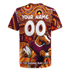 Custom Australia NAIDOC Week 2024 Rugby Jersey Brisbane Broncos Mascot Keep The Fire Burning