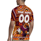 Custom Australia NAIDOC Week 2024 Rugby Jersey Brisbane Broncos Mascot Keep The Fire Burning