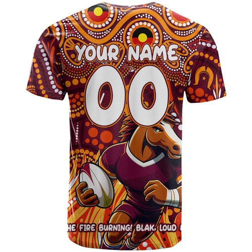 Custom Australia NAIDOC Week 2024 T Shirt Brisbane Broncos Mascot Keep The Fire Burning