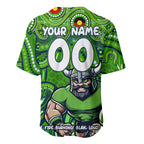 Custom Australia NAIDOC Week 2024 Baseball Jersey Canberra Raiders Mascot Keep The Fire Burning