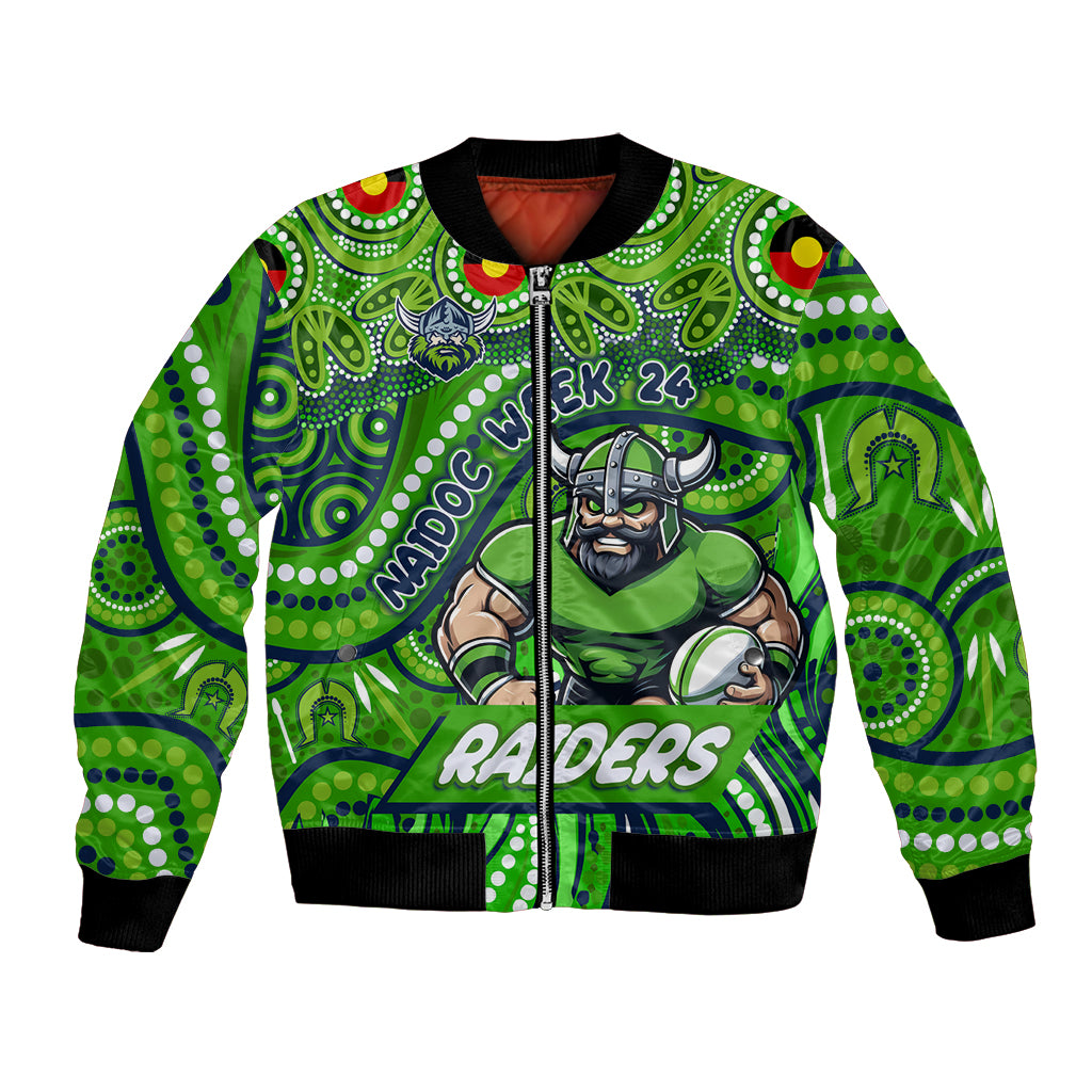 Custom Australia NAIDOC Week 2024 Bomber Jacket Canberra Raiders Mascot Keep The Fire Burning