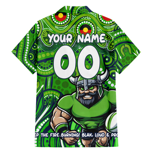 Custom Australia NAIDOC Week 2024 Hawaiian Shirt Canberra Raiders Mascot Keep The Fire Burning