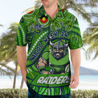 Custom Australia NAIDOC Week 2024 Hawaiian Shirt Canberra Raiders Mascot Keep The Fire Burning