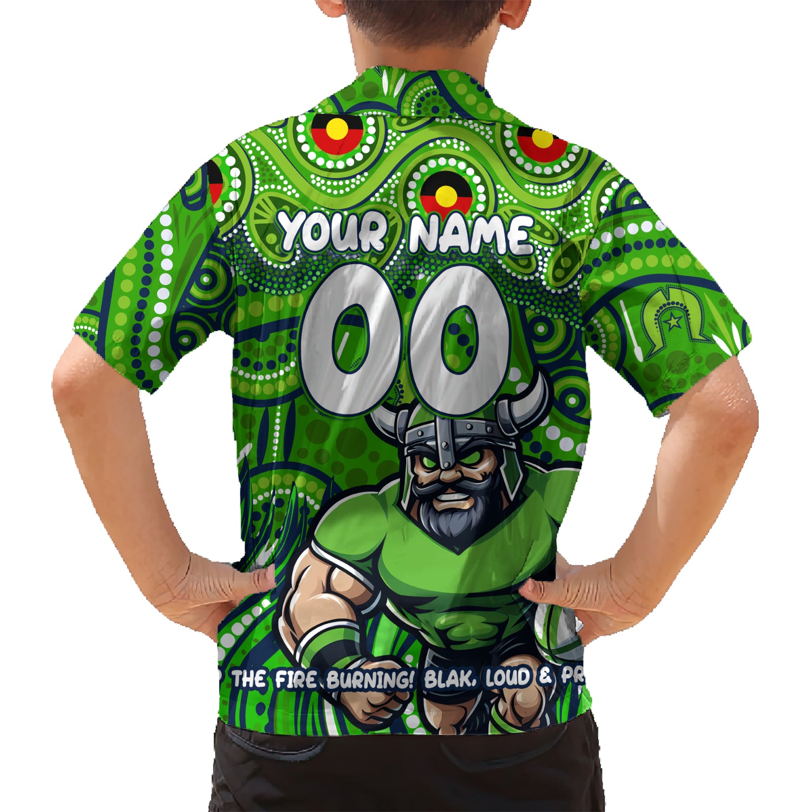 Custom Australia NAIDOC Week 2024 Hawaiian Shirt Canberra Raiders Mascot Keep The Fire Burning