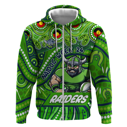 Custom Australia NAIDOC Week 2024 Hoodie Canberra Raiders Mascot Keep The Fire Burning