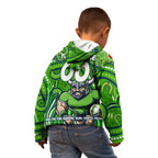 Custom Australia NAIDOC Week 2024 Kid Hoodie Canberra Raiders Mascot Keep The Fire Burning