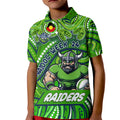 Custom Australia NAIDOC Week 2024 Kid Polo Shirt Canberra Raiders Mascot Keep The Fire Burning