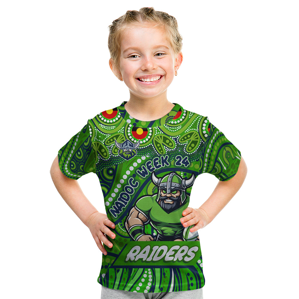 Custom Australia NAIDOC Week 2024 Kid T Shirt Canberra Raiders Mascot Keep The Fire Burning